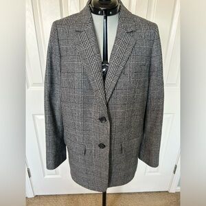 Everlane Black and White Tweed Blazer, Size 4, Excellent Condition
